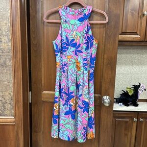 Pappagallo tropical floral dress pink size 2